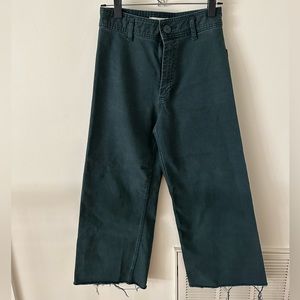 Zara Marine Pants in Midnight green